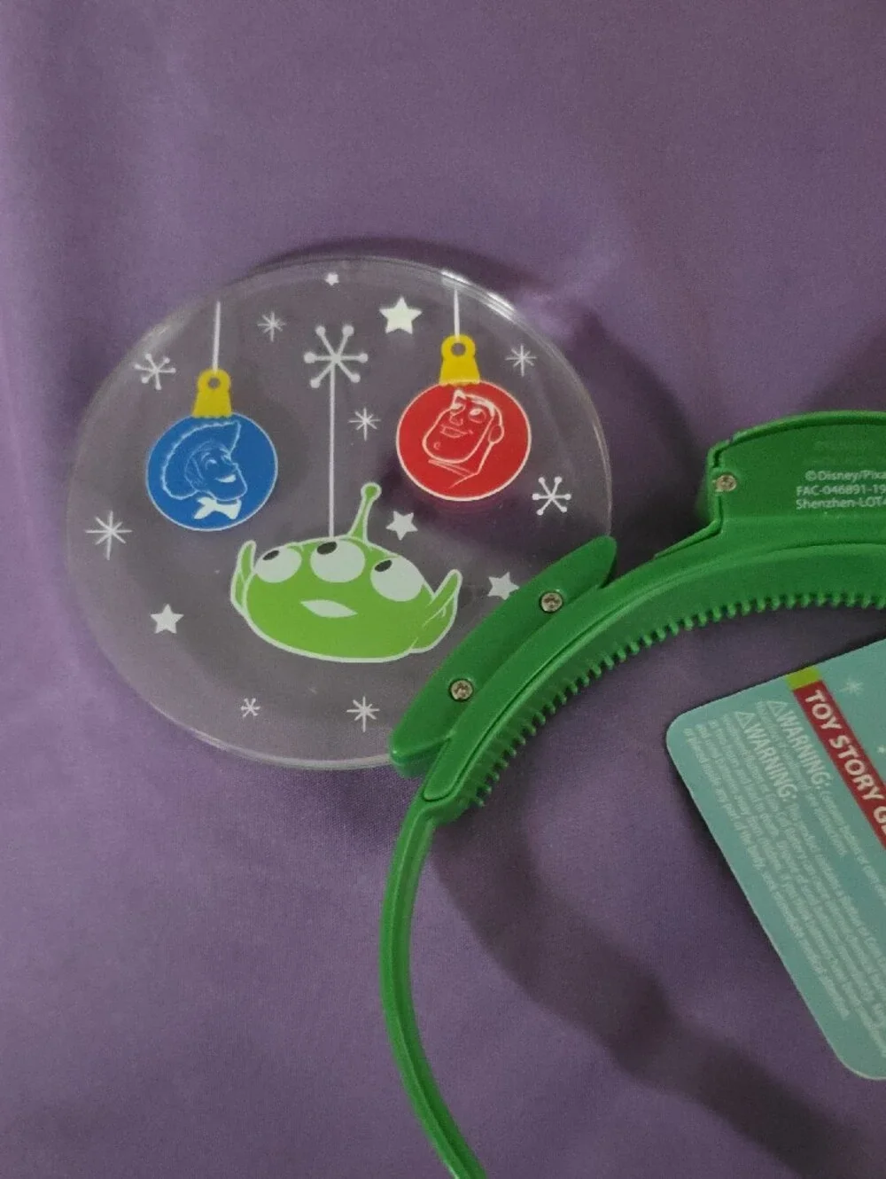 Disney Toy Story Green Alien Ear Headband with Clear Ornament Ears